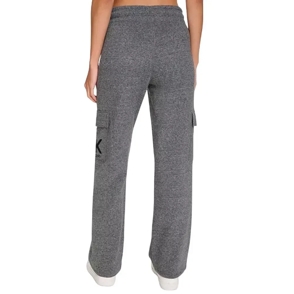 Calvin Klein Women's Active Embroidered-Logo Cargo Pants BLK HEATHER NWT SIZE S - Picture 2 of 10